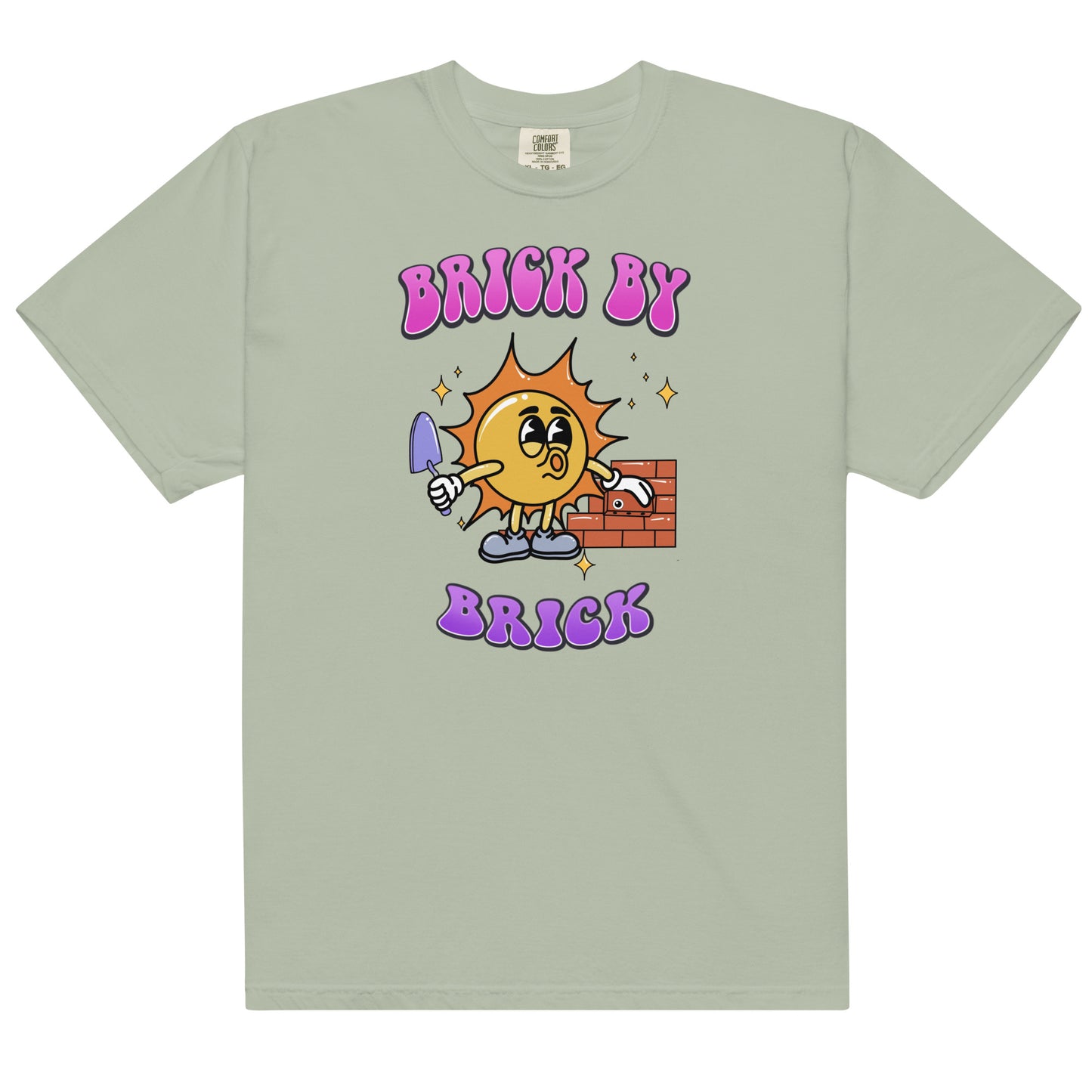 Brick by Brick Unisex garment-dyed heavyweight t-shirt - Lexi DIY