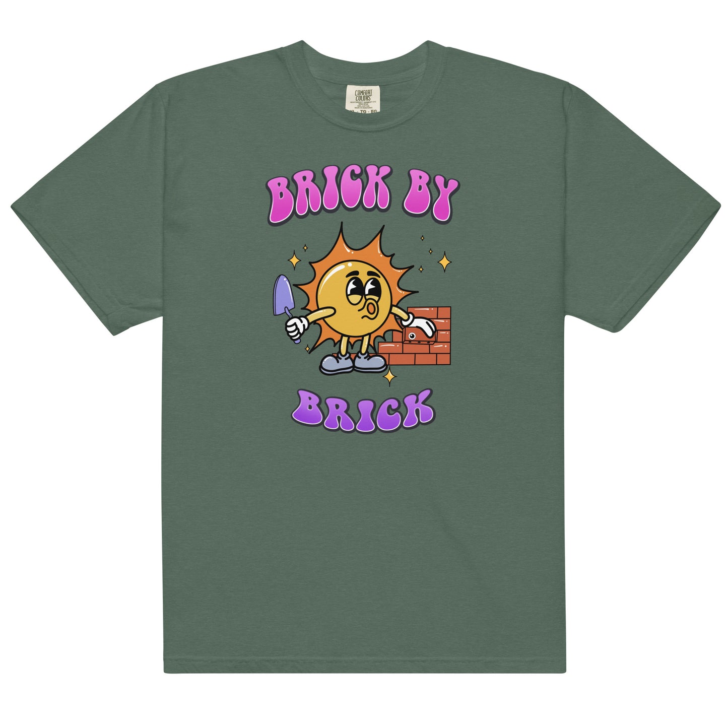 Brick by Brick Unisex garment-dyed heavyweight t-shirt - Lexi DIY